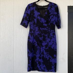 Adrianna Papell | Black & Purple/Blue Dress | size 6|